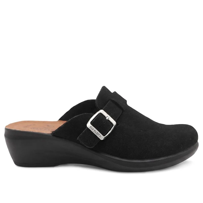Fly Flot Buckle Detail Mules - FLY44004 / 329 601 - Black