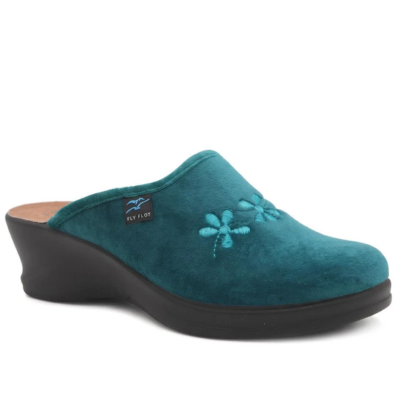 Fly Flot Velour Anatomic Mules - FLY44001 / 329 602 - Teal