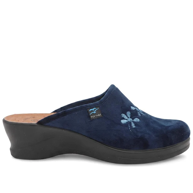 Fly Flot Velour Anatomic Mules - FLY44001 / 329 602 - Navy