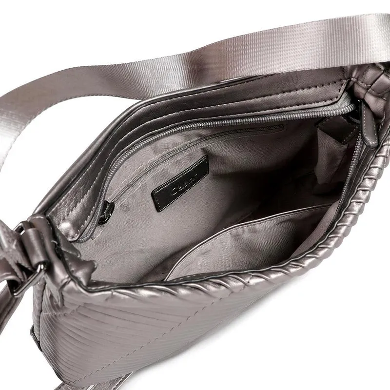 Gabor Quilted Adjustable Strap Handbag - GABC44053 / 330 519 - Pewter