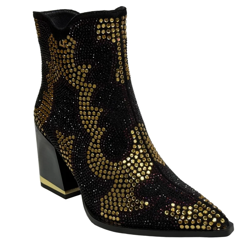Una Healy Damen If I Had A Boat Ankle Boot | Schwarz Bling