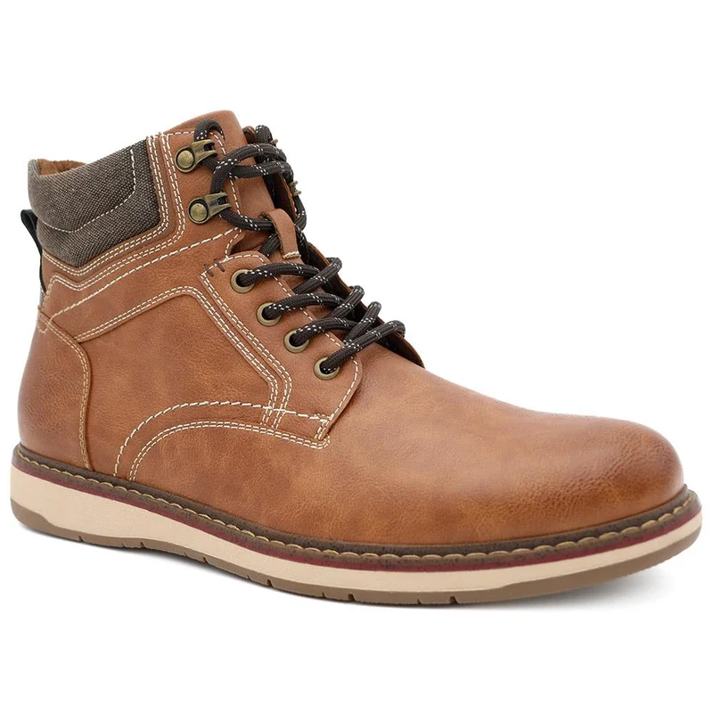 Casual Lace Up Boots - XINGH44010 / 330 034 - Tan