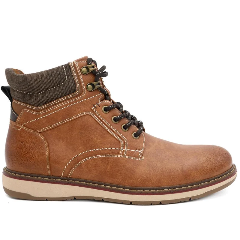 Casual Lace Up Boots - XINGH44010 / 330 034 - Tan
