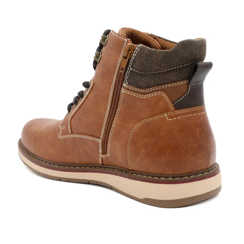 Casual Lace Up Boots - XINGH44010 / 330 034 - Tan