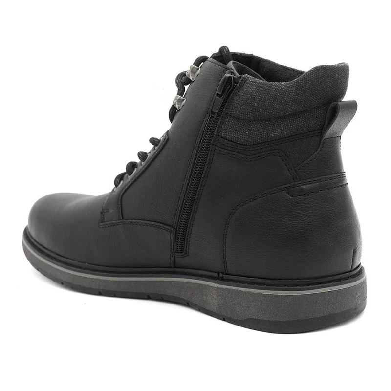Casual Lace Up Boots - XINGH44010 / 330 034 - Black