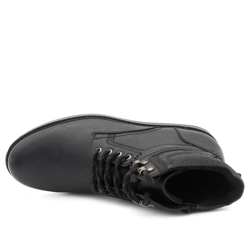 Casual Lace Up Boots - XINGH44010 / 330 034 - Black