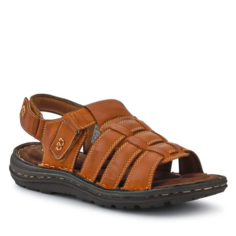 Leather Touch-Fasten Sandals - AATRA41003 / 326 947 - Tan