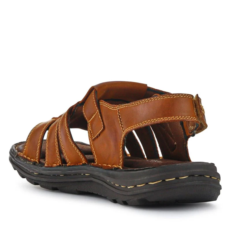 Leather Touch-Fasten Sandals - AATRA41003 / 326 947 - Tan