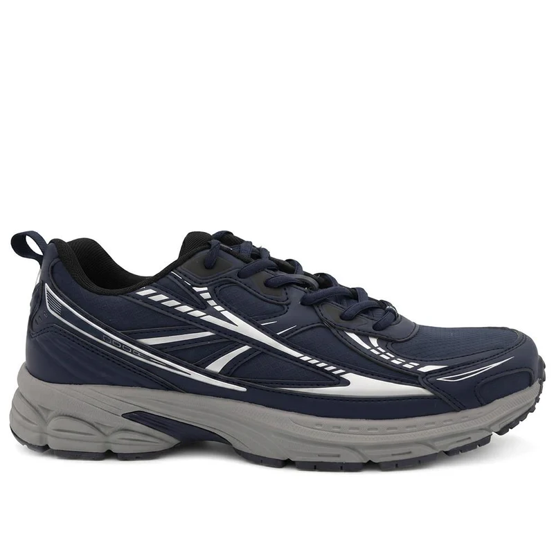 Wide Fit Rugged Lace Up Trainers - BOJIE44011 / 330 189 - Navy
