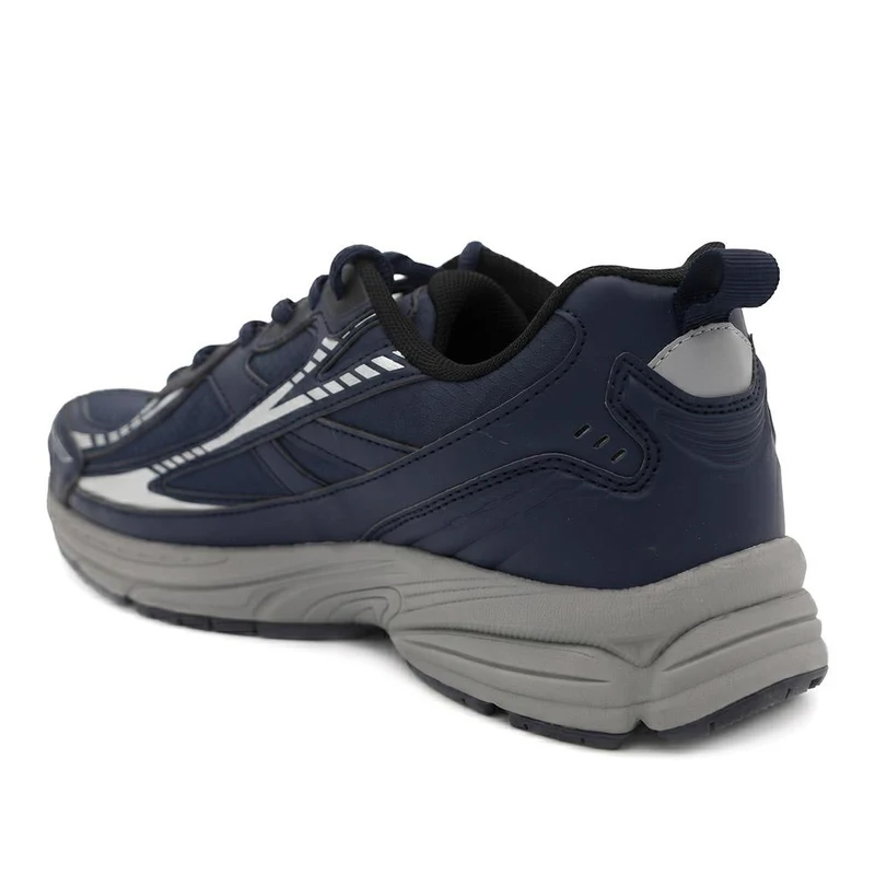 Wide Fit Rugged Lace Up Trainers - BOJIE44011 / 330 189 - Navy