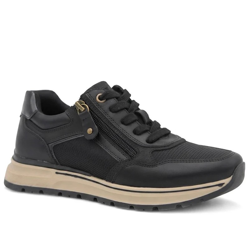 Breathable Zip & Lace Style Trainers - WOIL44043 / 329 619