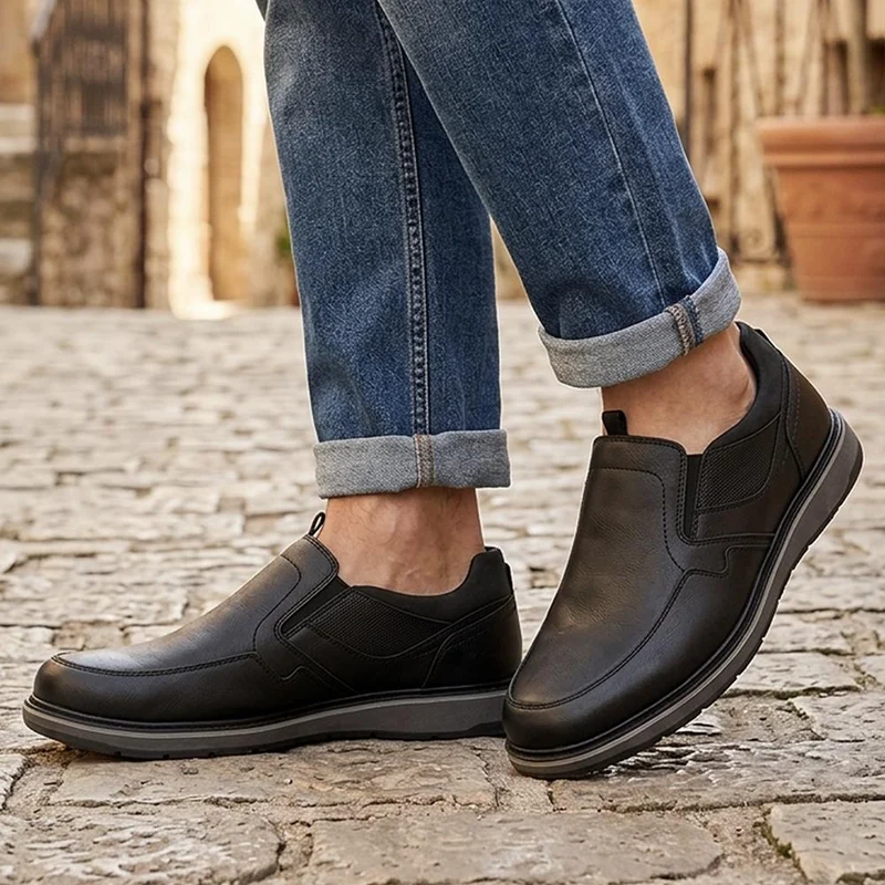Casual Laceless Slip On Shoes - XINGH44009 / 330 038 - Black