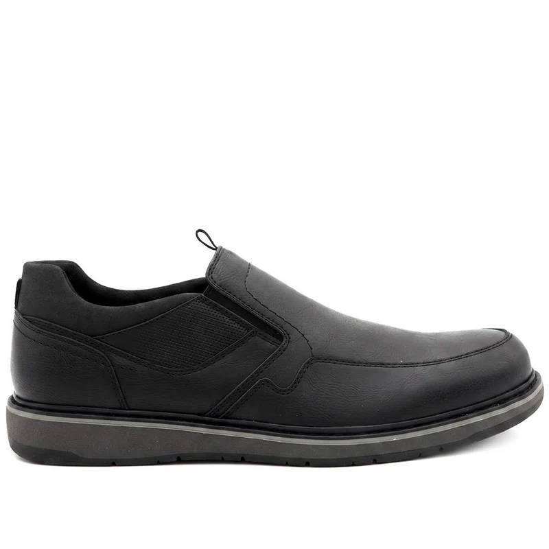 Casual Laceless Slip On Shoes - XINGH44009 / 330 038 - Black