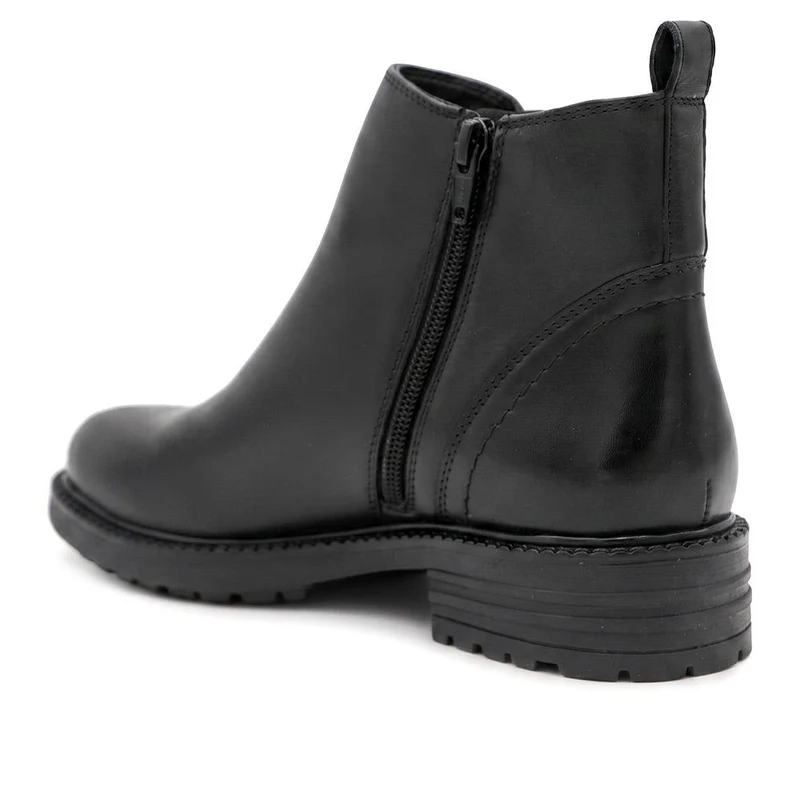 Smart Leather Block Heel Chelsea Boots - MINTL44005 / 330 078 - Black