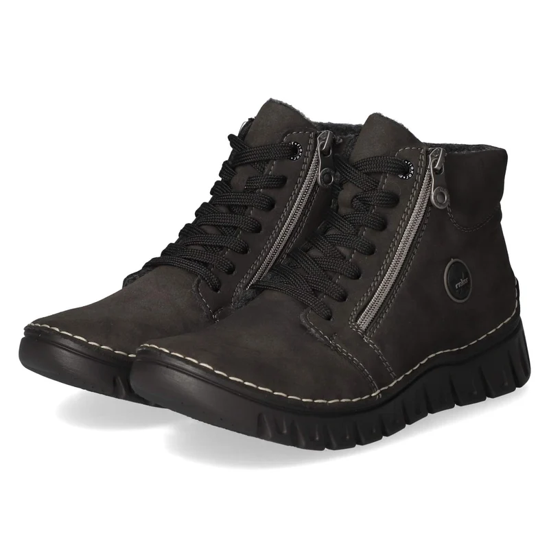Schnürstiefeletten Grau