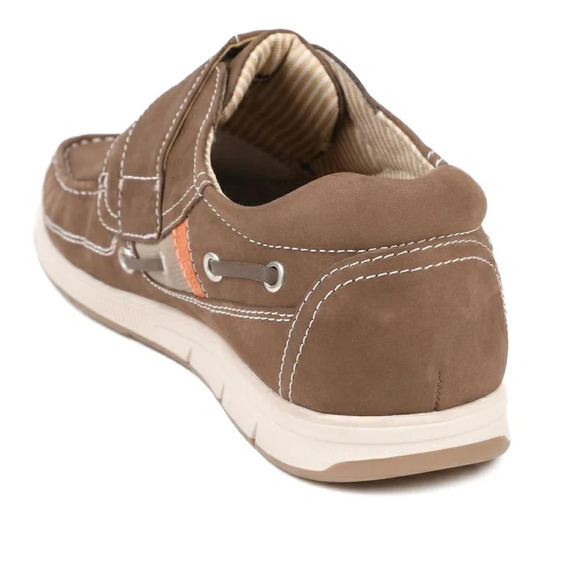 Leather Adjustable Fastening Shoes - SHAFI43003 / 329 452 - Brown