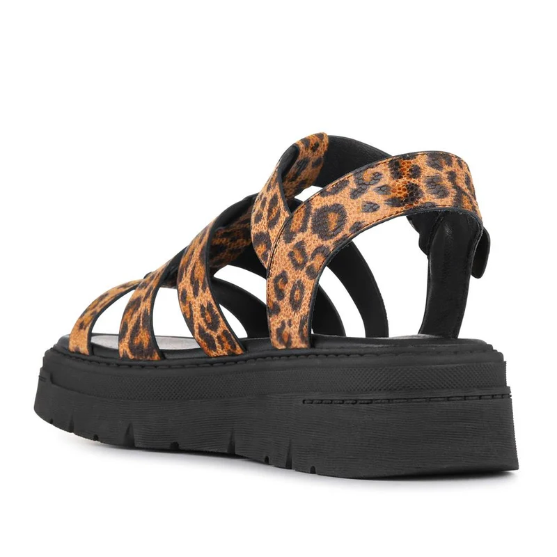 Chunky Buckle-Fasten Sandals - BELWOIL41053 / 327 122 - Leopard