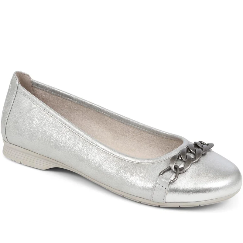 Slip-On Smart Ballet Pumps - JANSP38001 / 324 092 - Silver