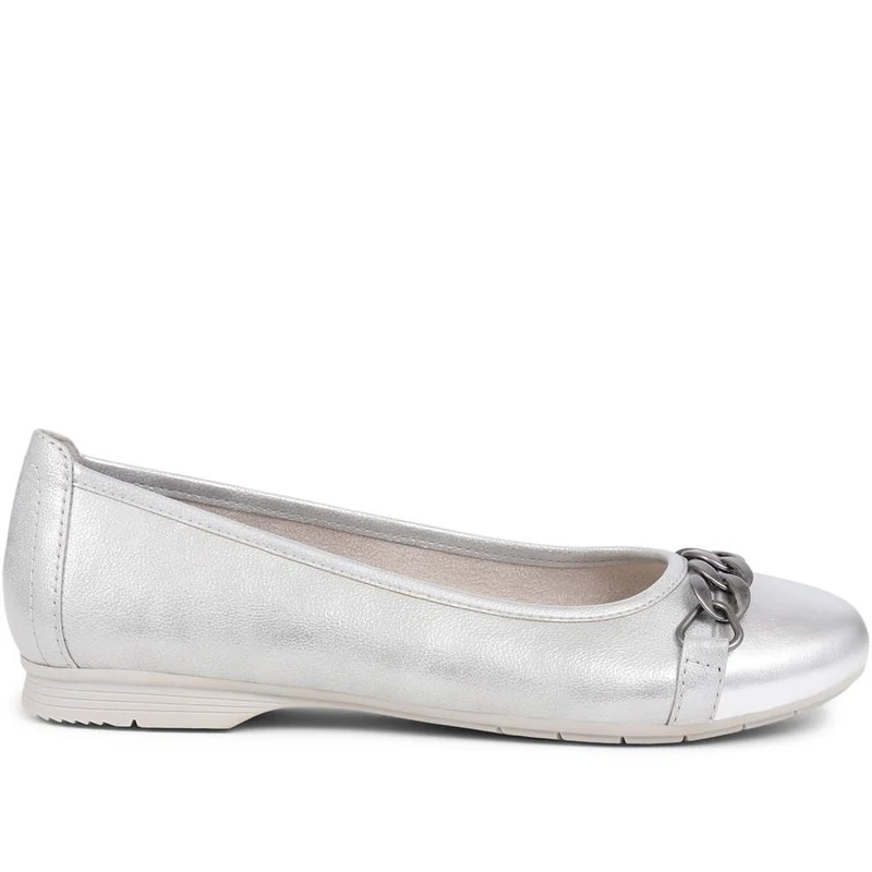 Slip-On Smart Ballet Pumps - JANSP38001 / 324 092 - Silver