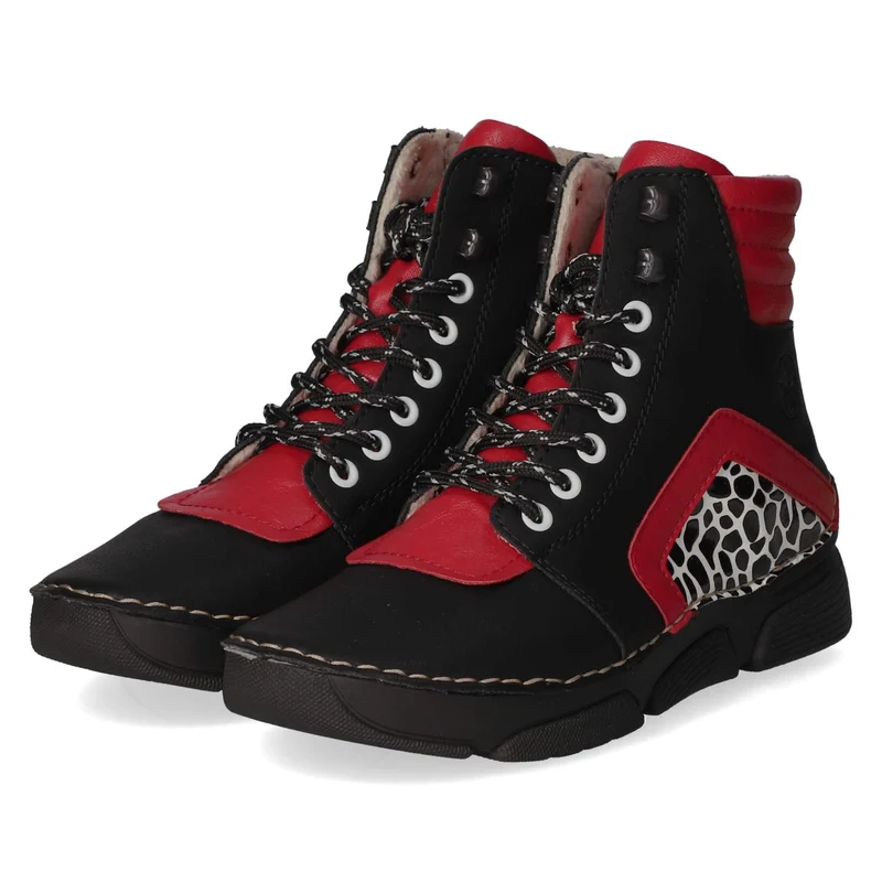 Schnürstiefeletten Schwarz