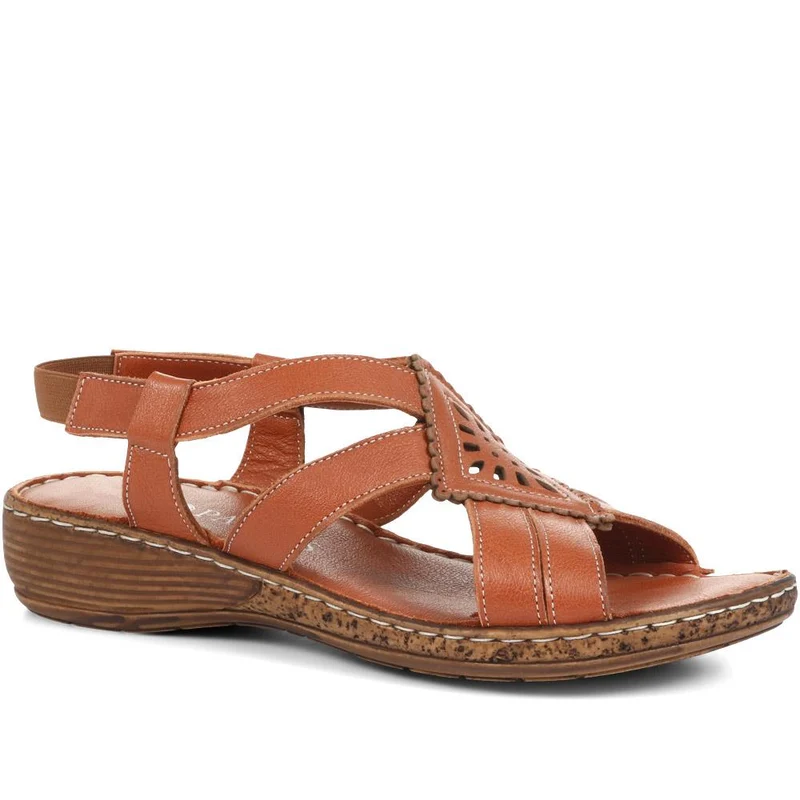 Leather Slingback Sandals - LUCK35001 / 321 605