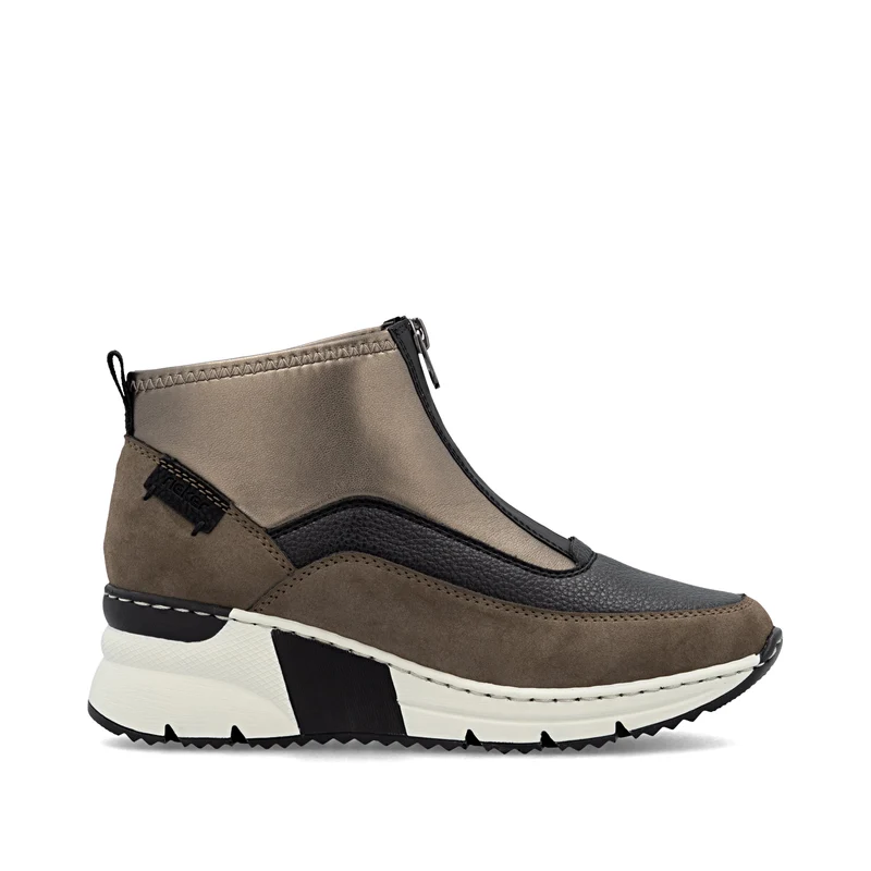 Rieker Damen Fashion Wedge Ankle Boot | Braun