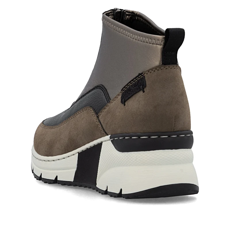 Rieker Damen Fashion Wedge Ankle Boot | Braun