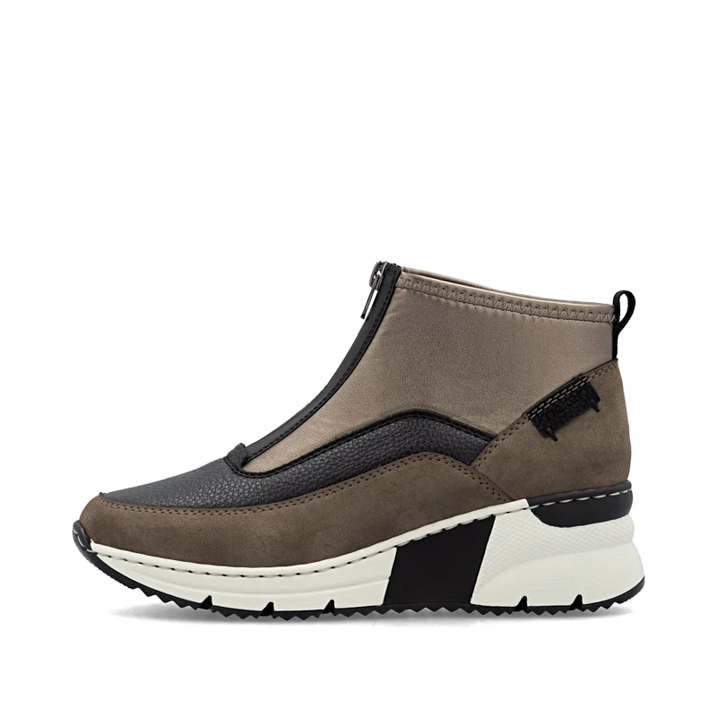 Rieker Damen Fashion Wedge Ankle Boot | Braun