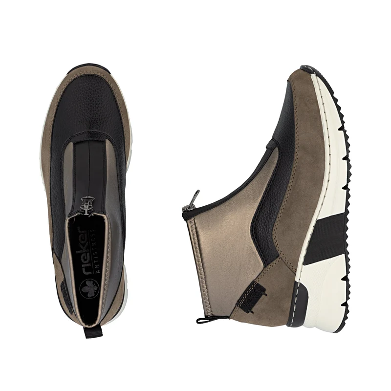 Rieker Damen Fashion Wedge Ankle Boot | Braun