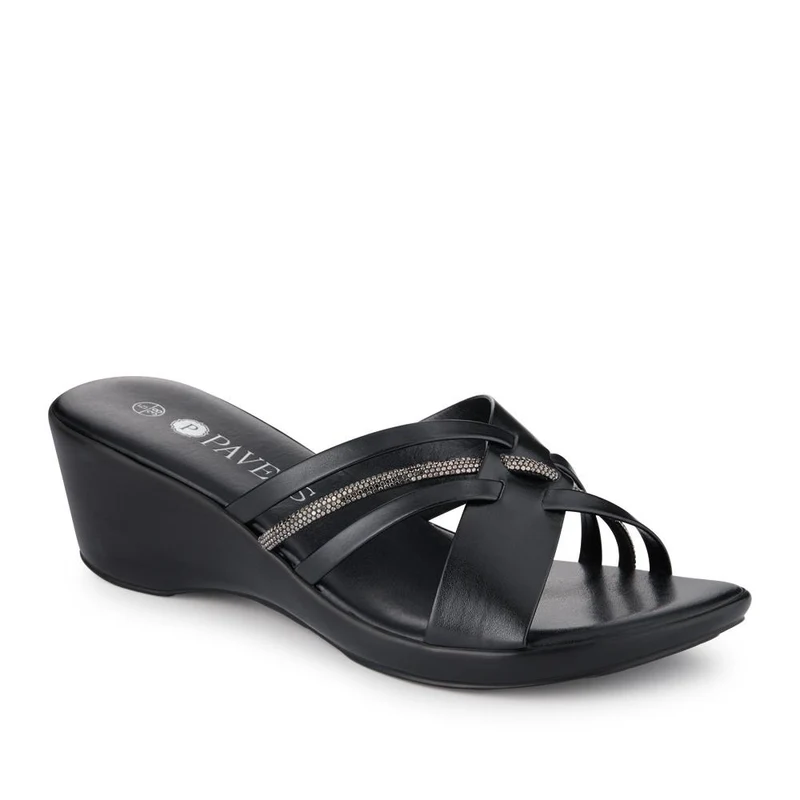 Wedge-Heeled Mules - NUOV41002 / 327 461 - Black