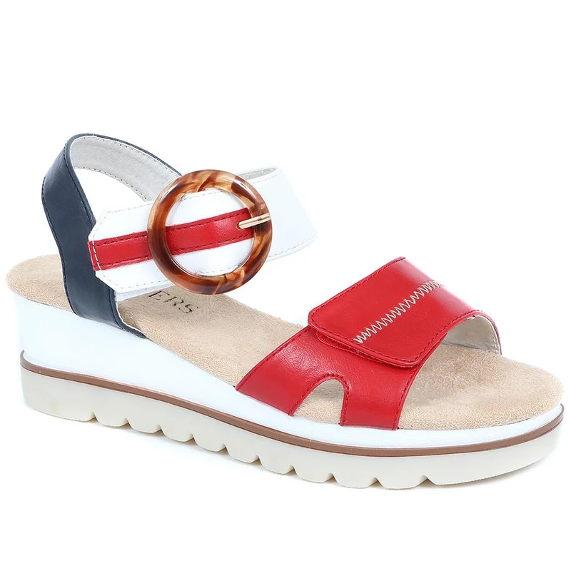 Comfortable Wedge-Heel Sandals - WBINS35128 / 321 724