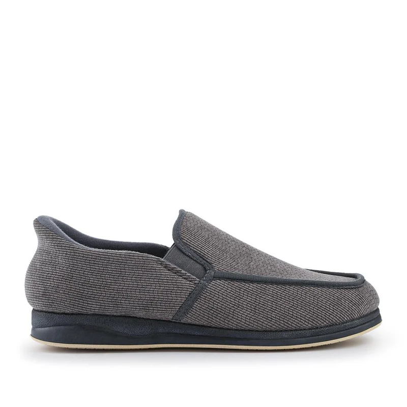 Easy Step In Extra Wide Corduroy Slippers - QING42009 / 327 900 - Grey