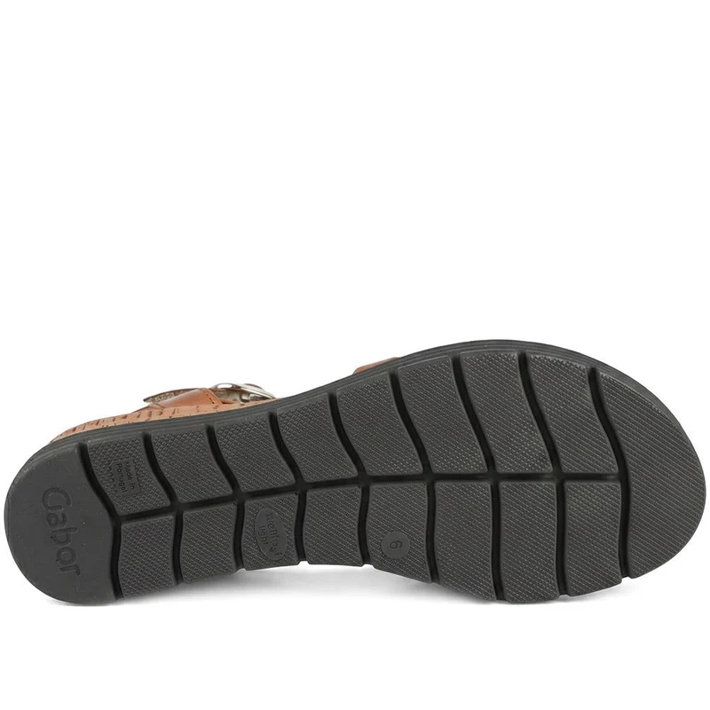 Gabor Leather Buckle Fasten Sandals - GABC44512 / 330 260 - Brown