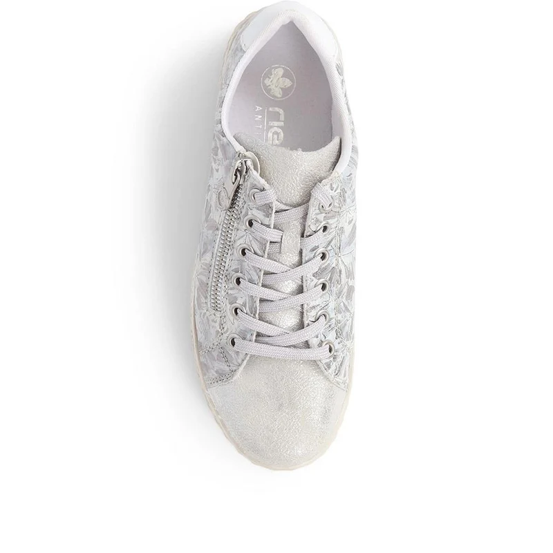 Leather Lace-Up Trainers - RKR39507 / 324 850 - Beige