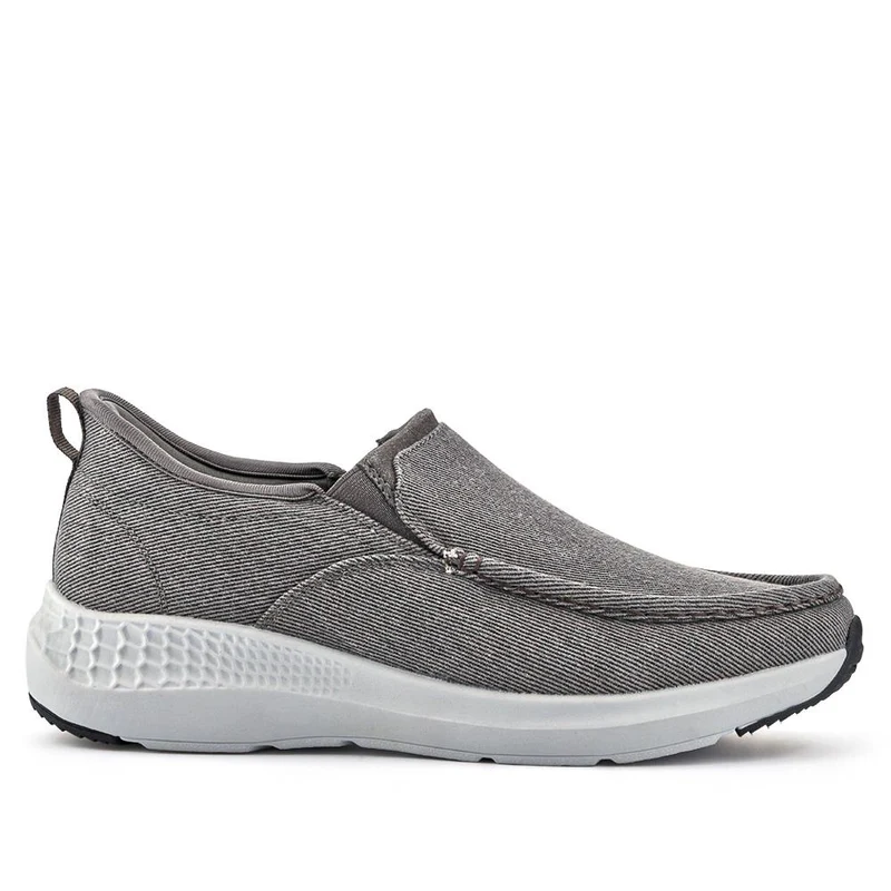 Easy Step In Wide Fit Laceless Trainers - BOJIE41013 / 327 259 - Grey