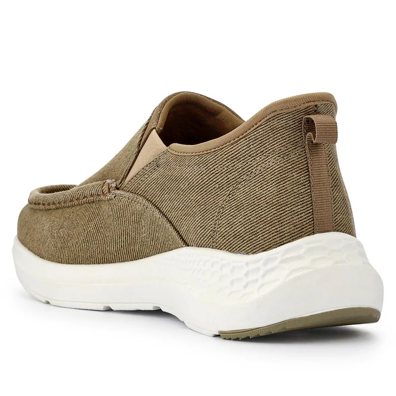 Easy Step In Wide Fit Laceless Trainers - BOJIE41013 / 327 259 - Beige