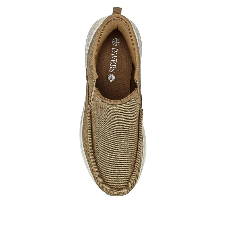 Easy Step In Wide Fit Laceless Trainers - BOJIE41013 / 327 259 - Beige