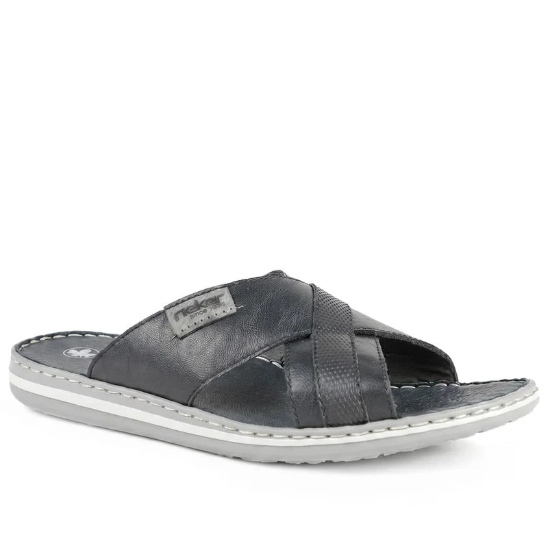 Leather Mule Sandals - RKR41532 / 326 939 - Navy