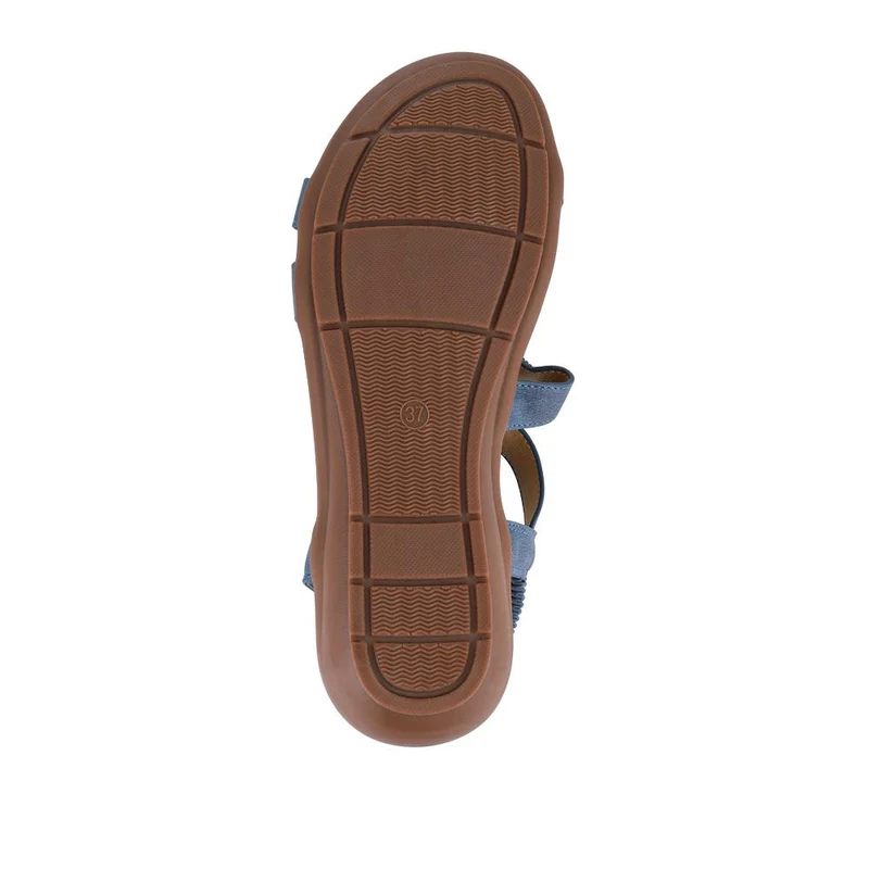 Wedge-Heeled Slingback Sandals - BAIZH41041 / 327 423 - Blue