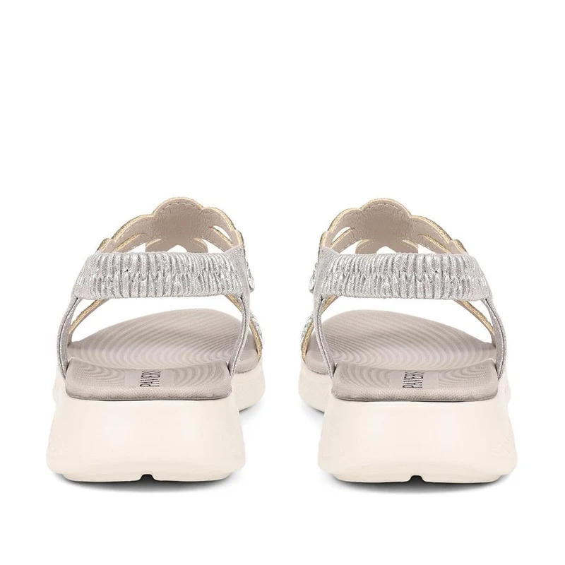Embellished Flatform Sandals - BAIZH37045 / 323 379 - Grey