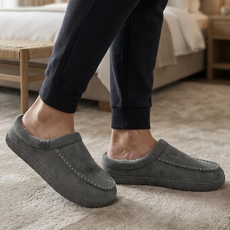 Cushioned Mule Slippers - GALOP40029 / 326 309 - Grey
