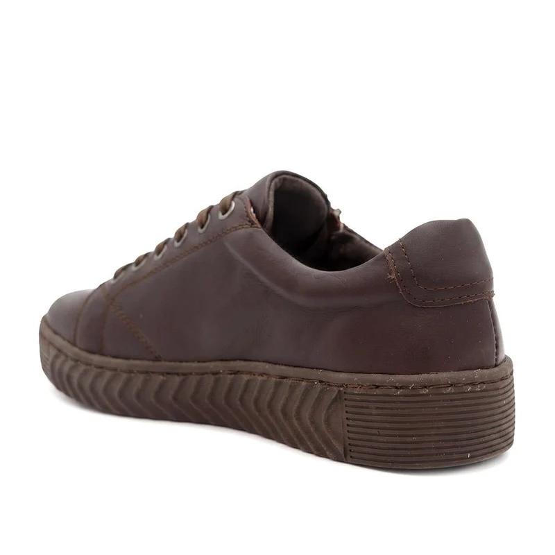 Casual Leather Trainers - BRK41000 / 326 649 - Dark Brown