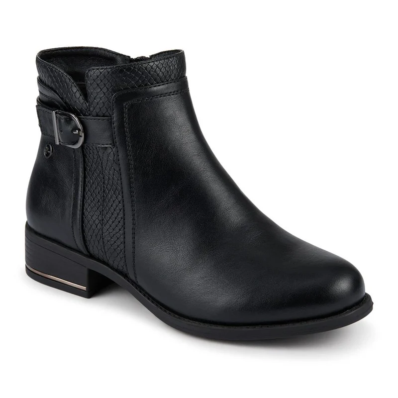 Block Heeled Ankle Boots With Inside Zip - WOIL42017 / 328 000