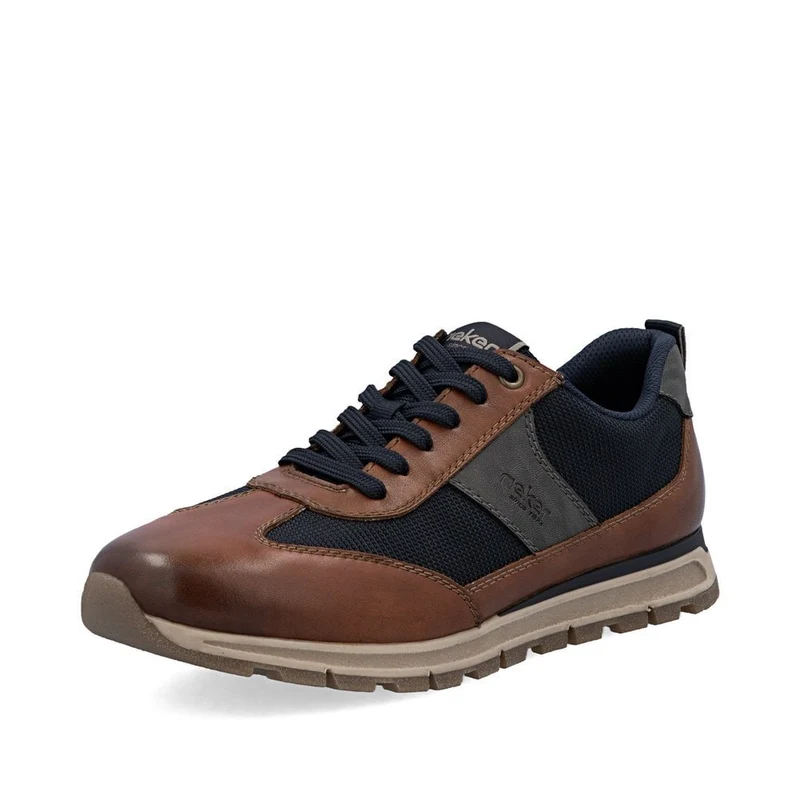 Rieker Extrabreite Leder-Sneaker für Herren | Braun