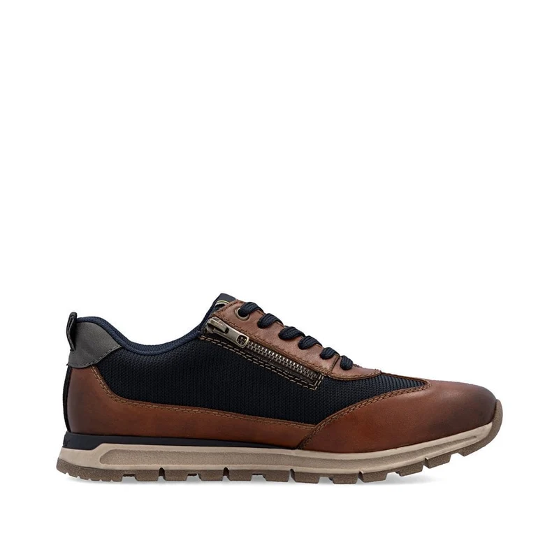 Rieker Extrabreite Leder-Sneaker für Herren | Braun