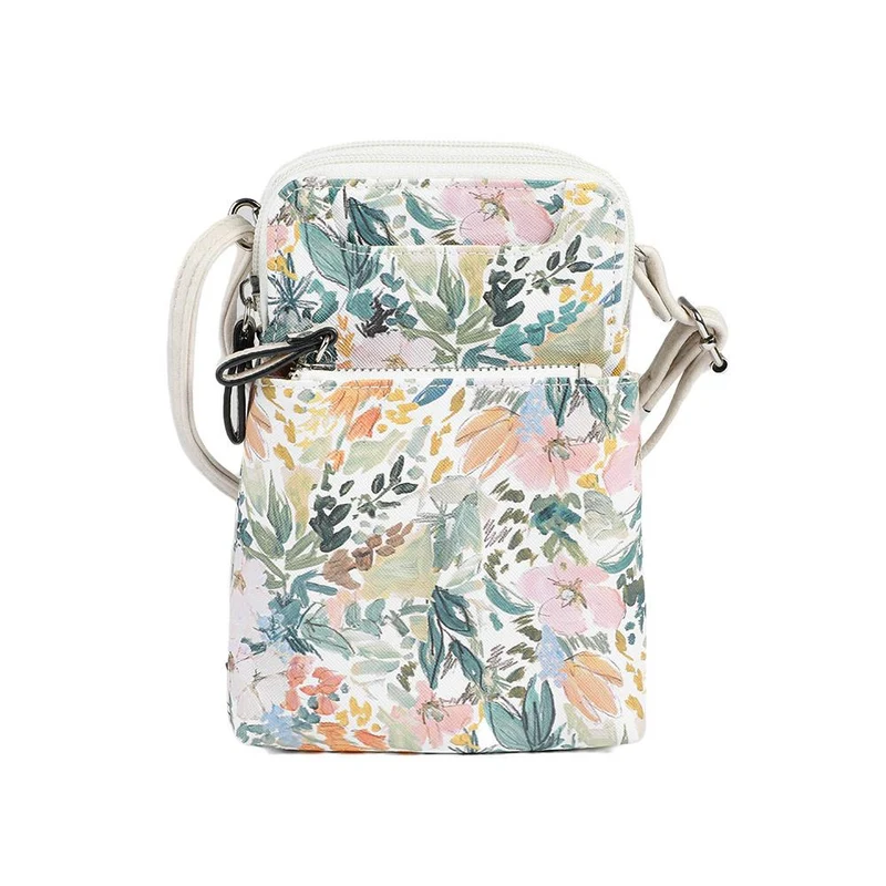 Adjustable Floral Cross-Body Bag - JEWN41000 / 326 888 - WHITE-FLORAL