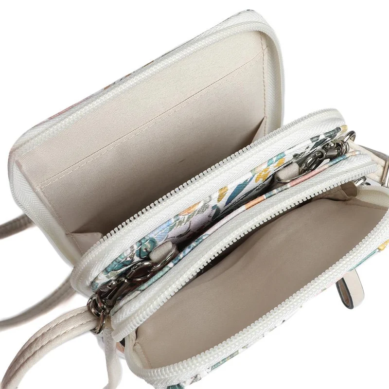 Adjustable Floral Cross-Body Bag - JEWN41000 / 326 888 - WHITE-FLORAL