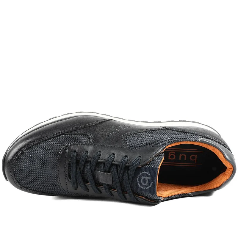 Bugatti Leather Lace Up Trainers - BUG43511 / 328 753 - Navy
