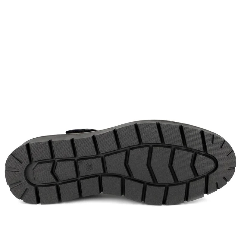 Wedge Heel Touch Fasten Mary Janes - TELOO44004 / 329 742 - Black