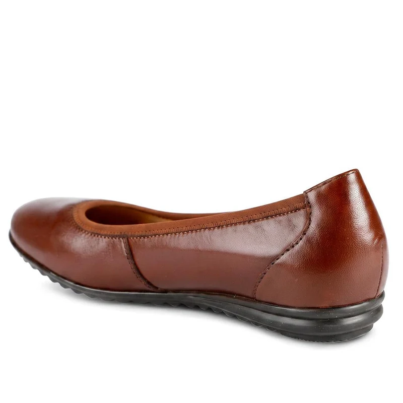 Smart Leather Lightweight Ballet Flats - RNB44009 / 329 773 - Tan